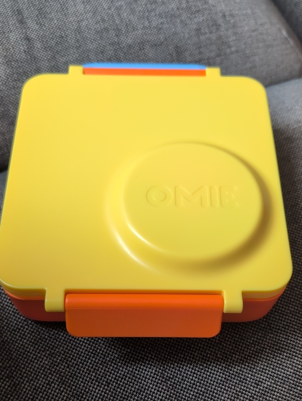 OmieBox Compact Bento Lunch Box - Yellow & Orange